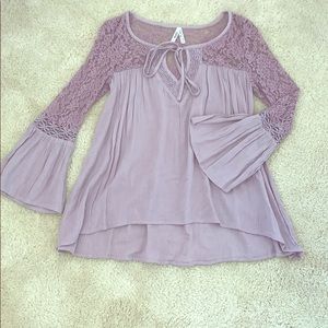 Purple lace long sleeve